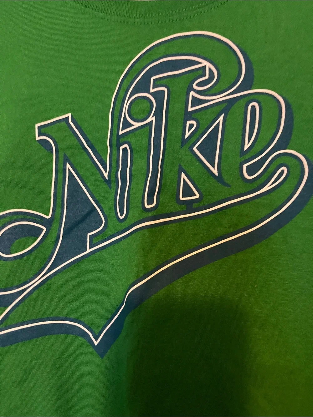 Nike Kids Green Graphic Script Tee